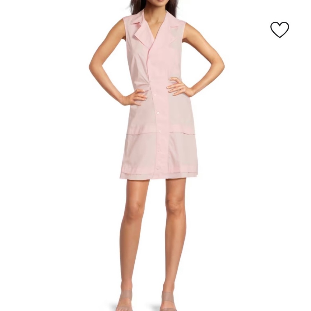 Derek Lam 10 Crosby - Santina Dress- PINK -Blush Button-Down Midi Dress